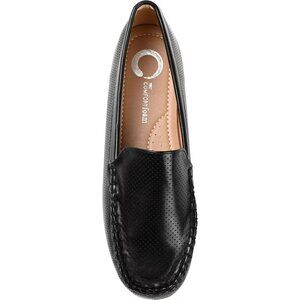 NWB Journee Collection Halsey Perforated Loafers Black Size 11